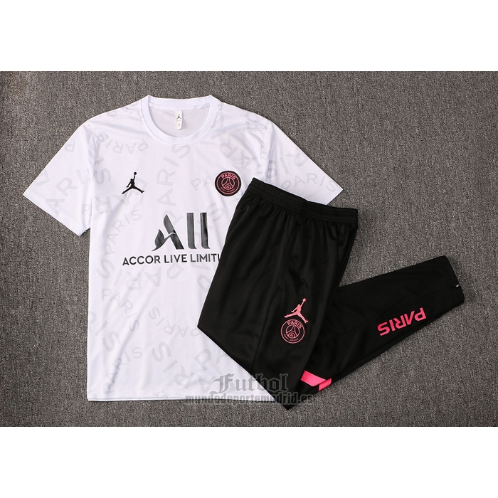 Chandal del Paris Saint-Germain Jordan Manga Corta 2021-2022 Blanco